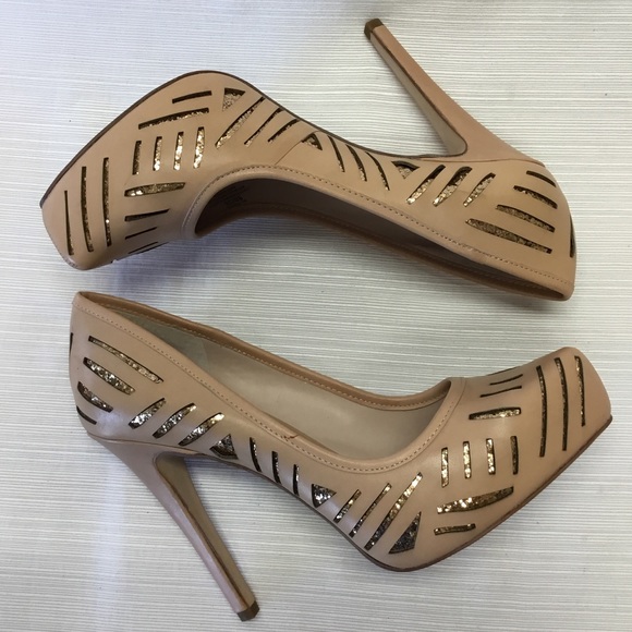 BCBGeneration Shoes - BCBGeneration Statement Nude Heels